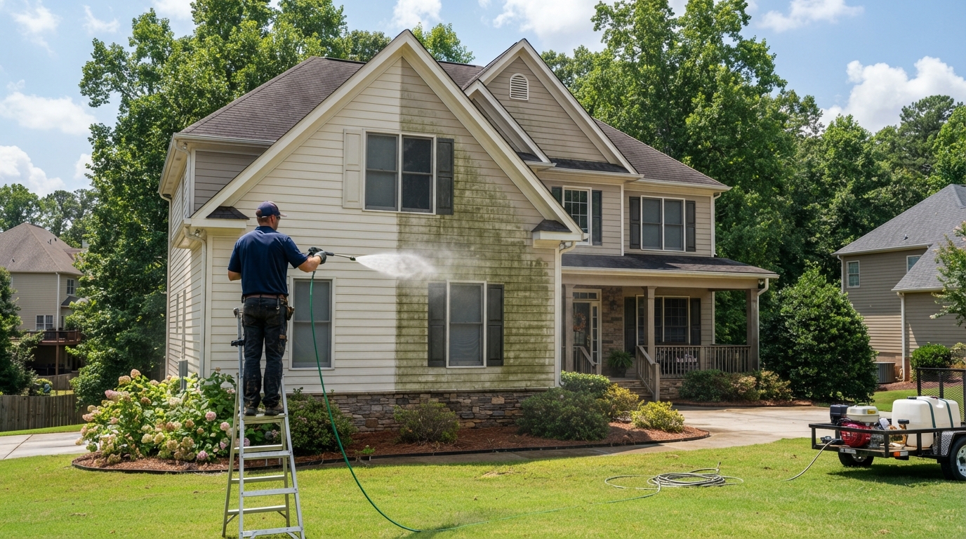 Professional house washing service in Cumming GA