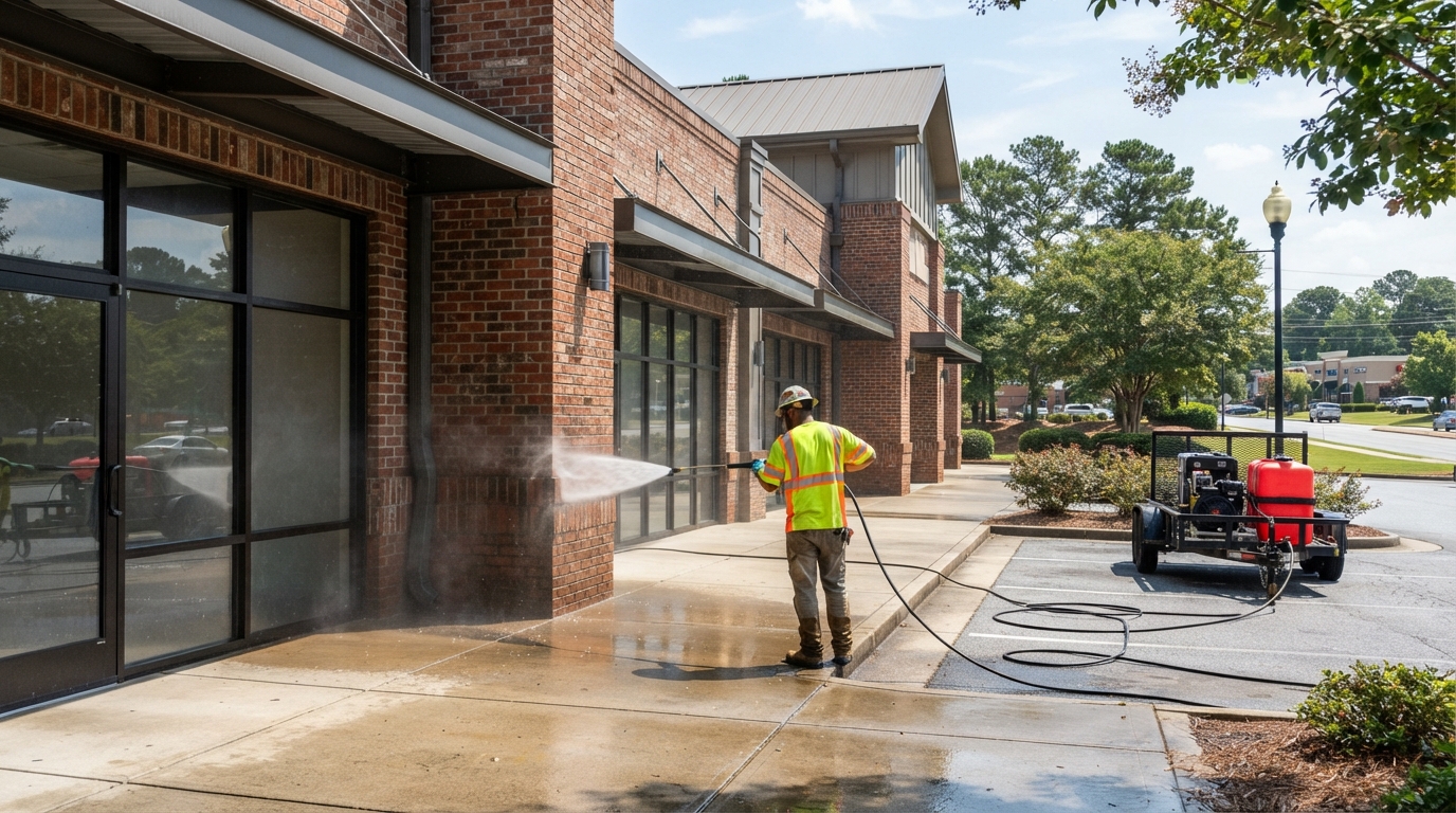 Professional commercial pressure washing service in Cumming GA