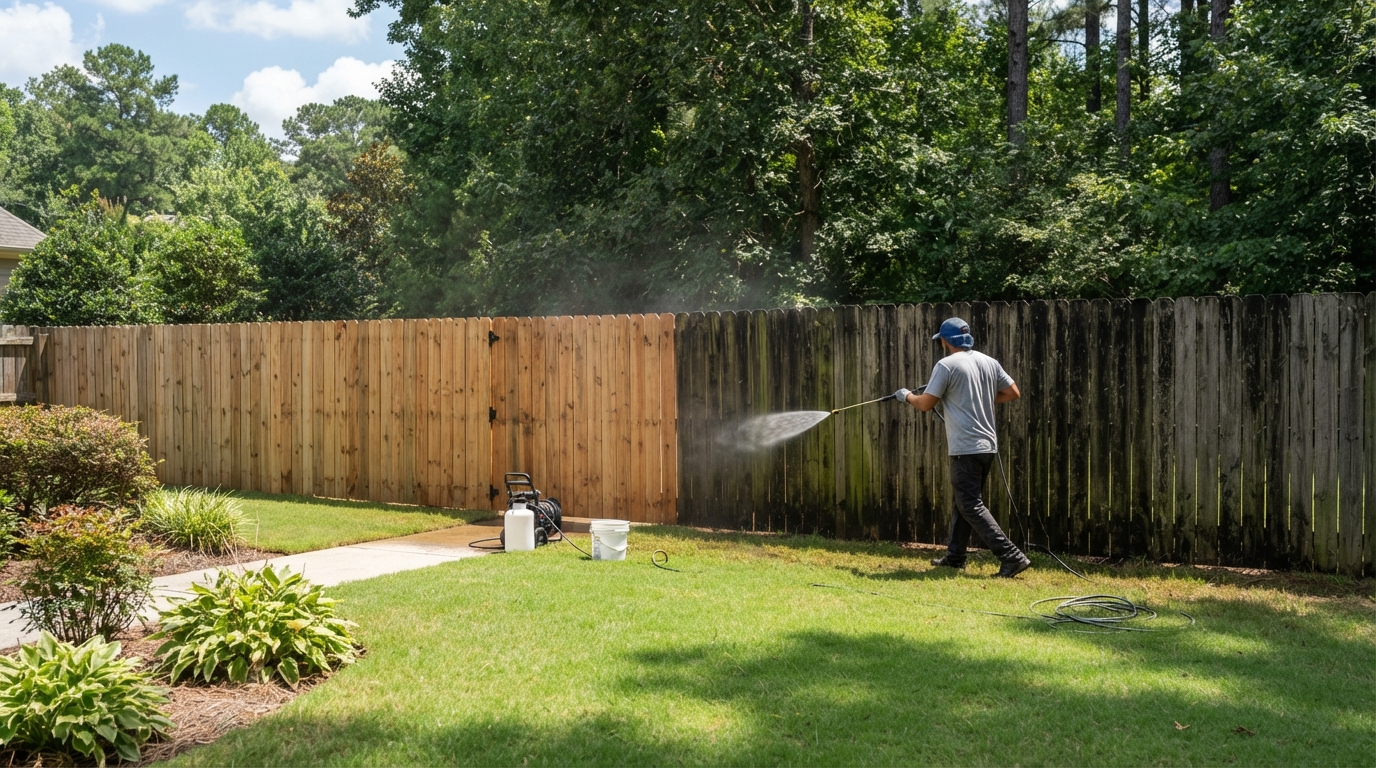 Professional fence cleaning service in Cumming GA