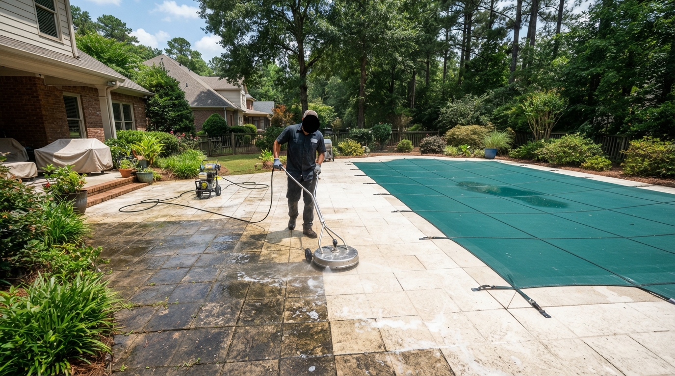 Professional pool deck cleaning service in Cumming GA