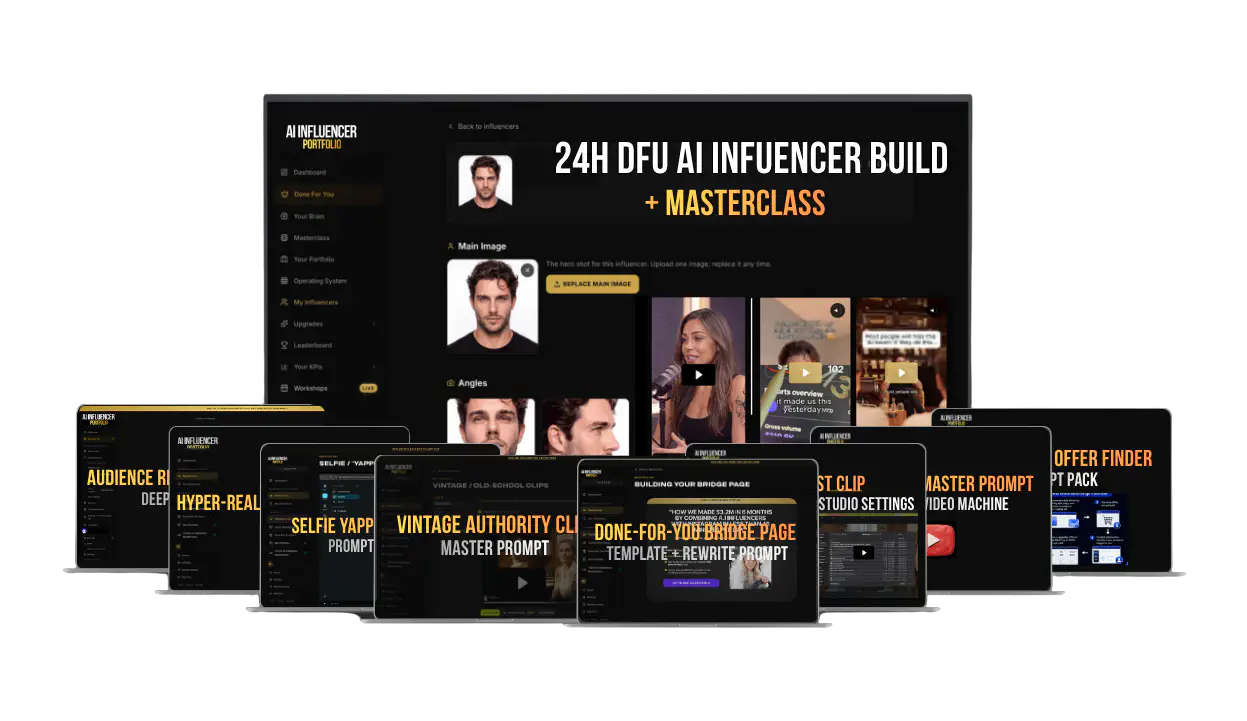 24H DFU AI Influencer Build + Masterclass Bundle