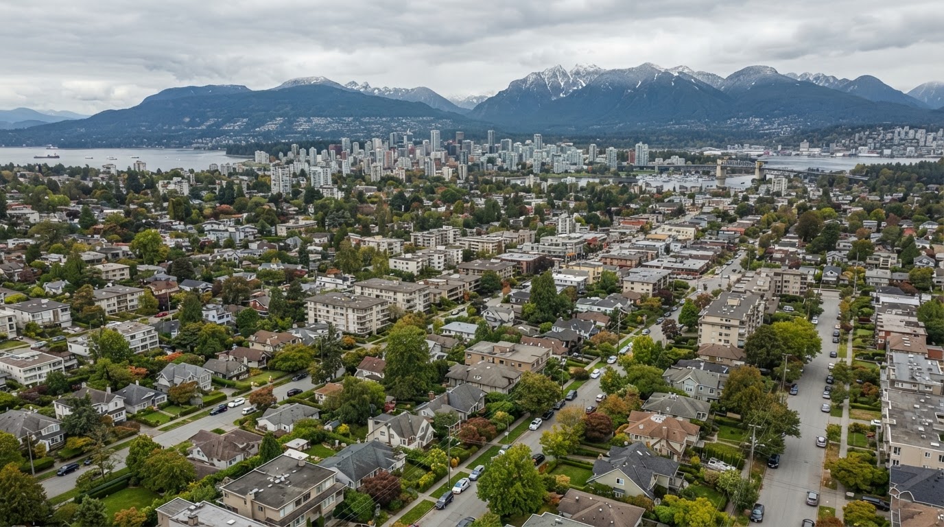 Aerial view of Vancouver, BC