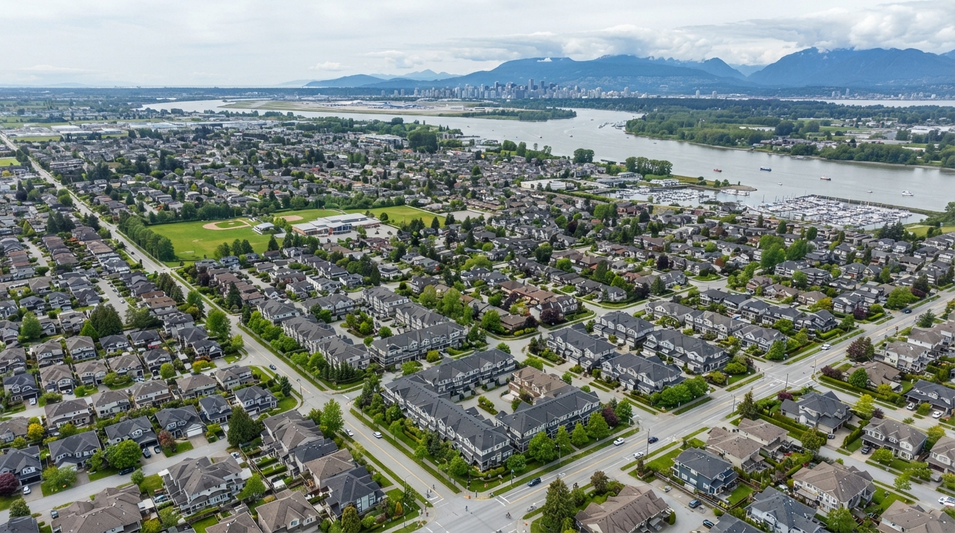 Aerial view of Richmond, BC