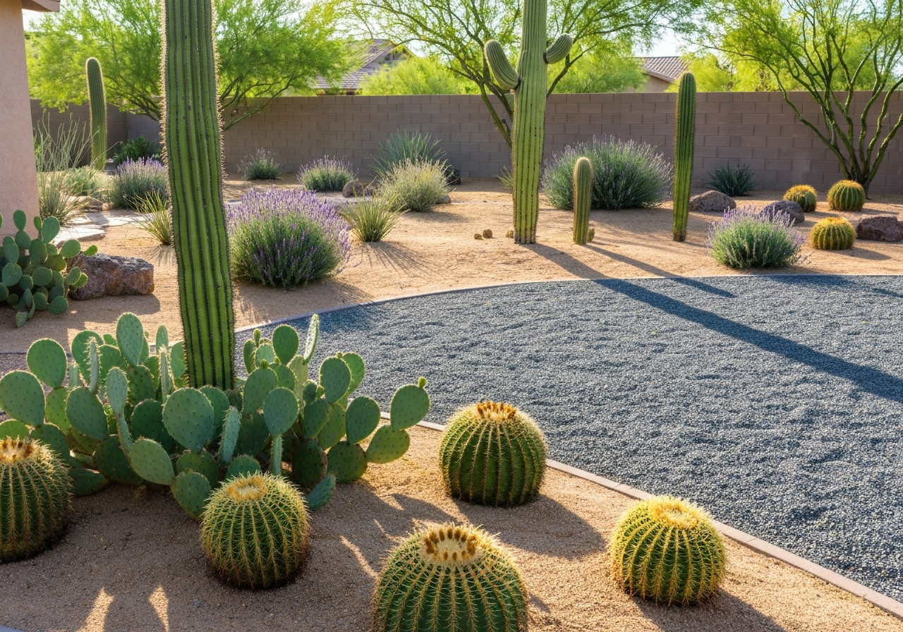 Landscaping team at work