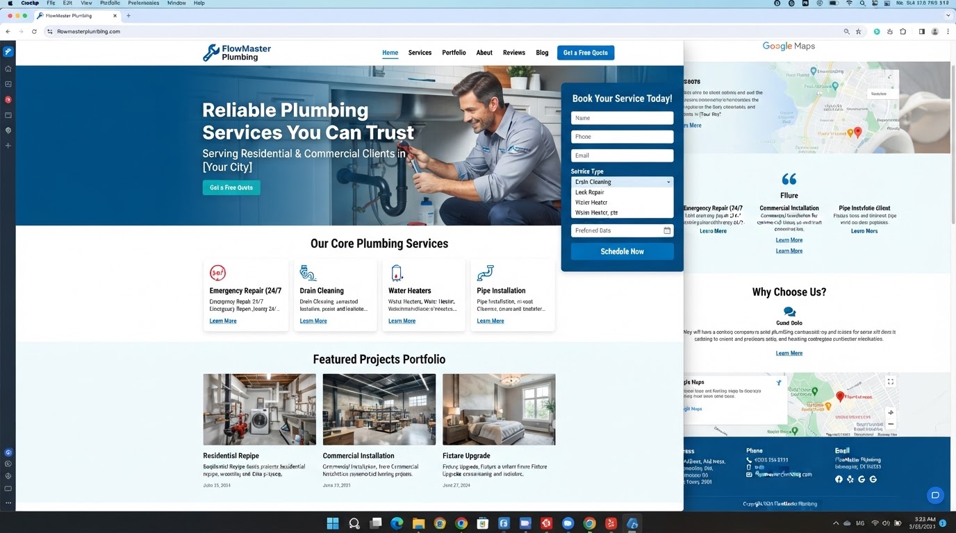 FlowMaster Plumbing — Plumbing contractor website by New Leads Marketing