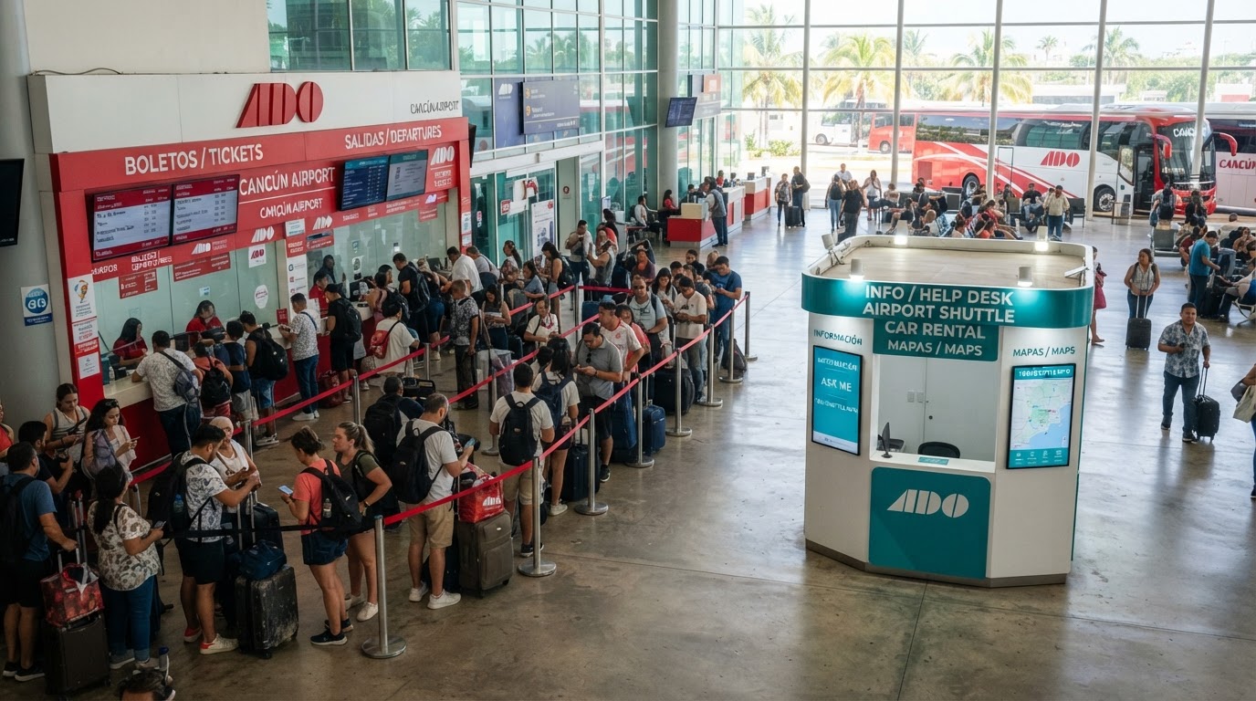 How to Skip the Huge ADO Bus Line at Cancun Airport