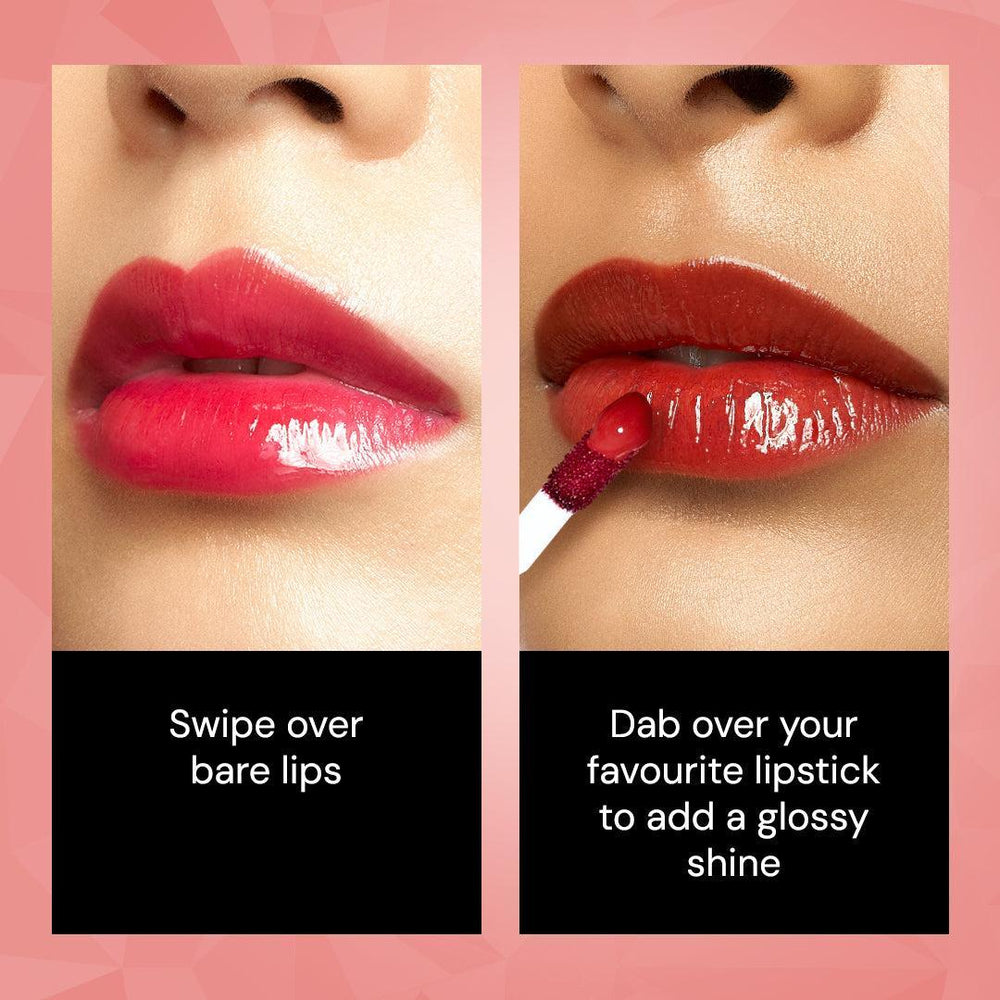 Drip Tint Lip Oil Kit swatch & model look