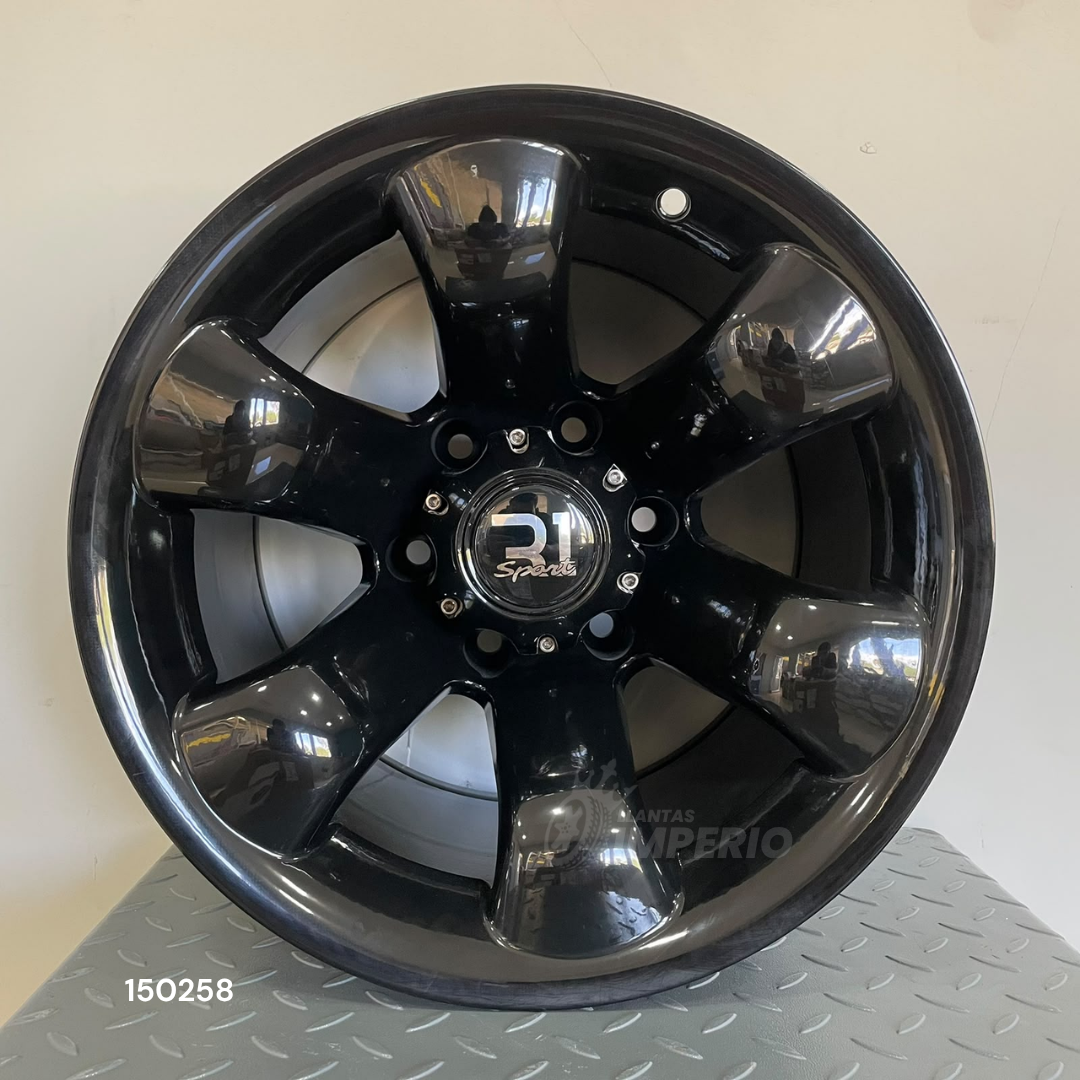 Rin R1 SPORT BLACK 15X10 6-139.7 - Llantas Imperio