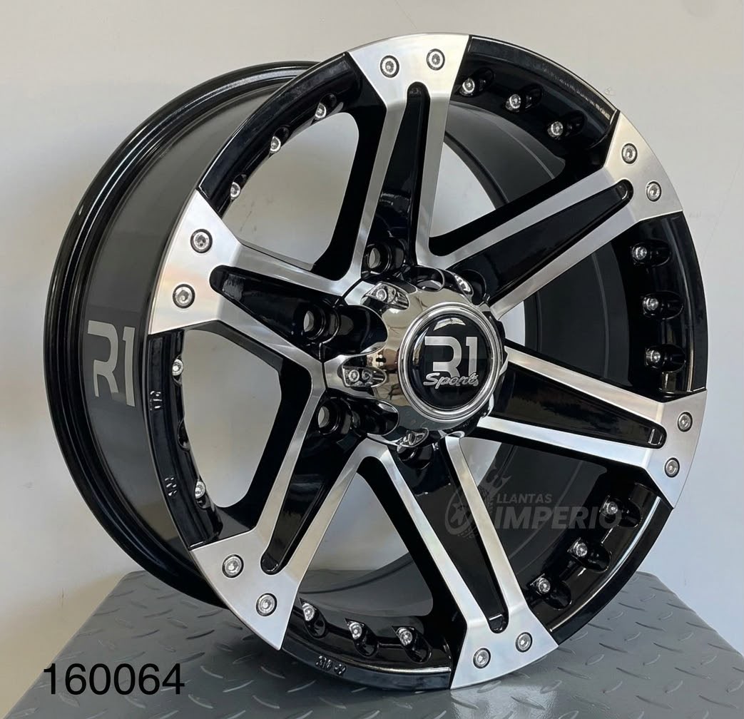 Rin 16X8 5-114.3 MACHINE BLACK 16X8 5-114.3 - Llantas Imperio