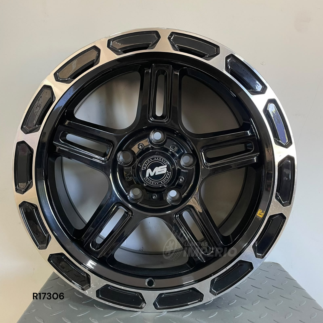 Rin 17X8.5 5-127 BLACK LINES SILVER 17X9 5-127 - Llantas Imperio
