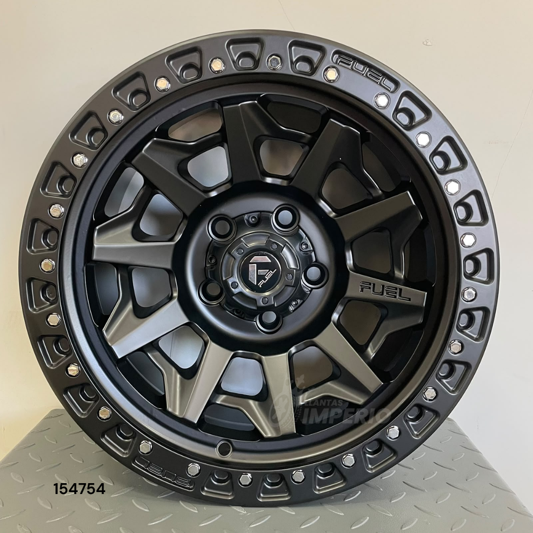 Rin FUEL MATE BLACK 15X8 5-114.3 - Llantas Imperio