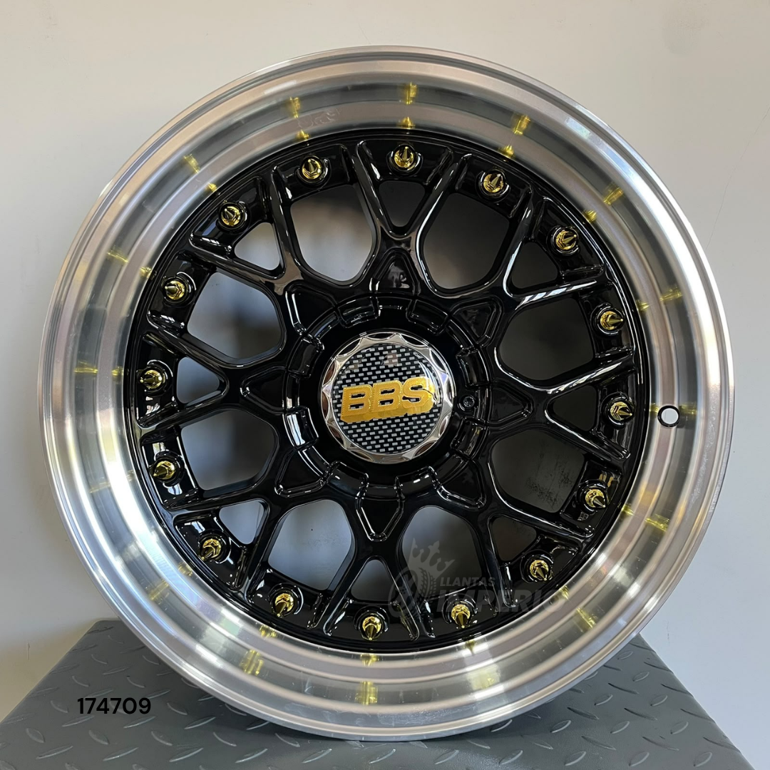 Rin BBS BLACK MACHINE LIP 17X8 4-100/114.3 - Llantas Imperio