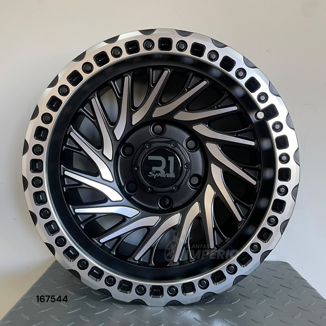 Rin R1 SPORT MACHINED FACE 16X8 6-139.7 - Llantas Imperio