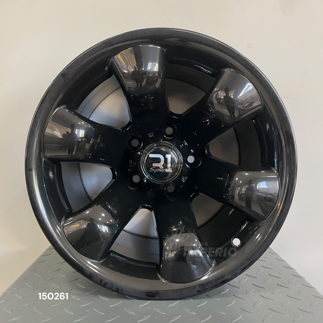 Rin R1 SPORT BLACK 15X10 5-127 - Llantas Imperio