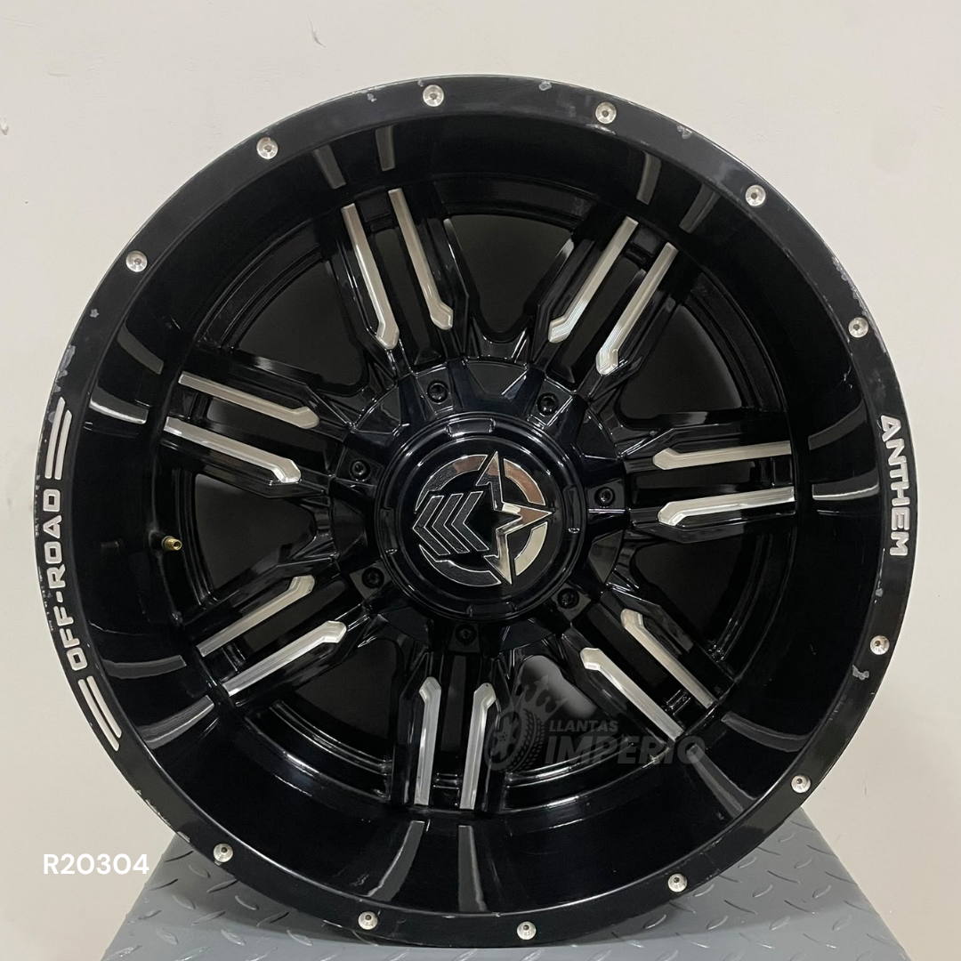 Rin 20X10 8-165 BLACK GLOSS 20X10 8-165.1 - Llantas Imperio