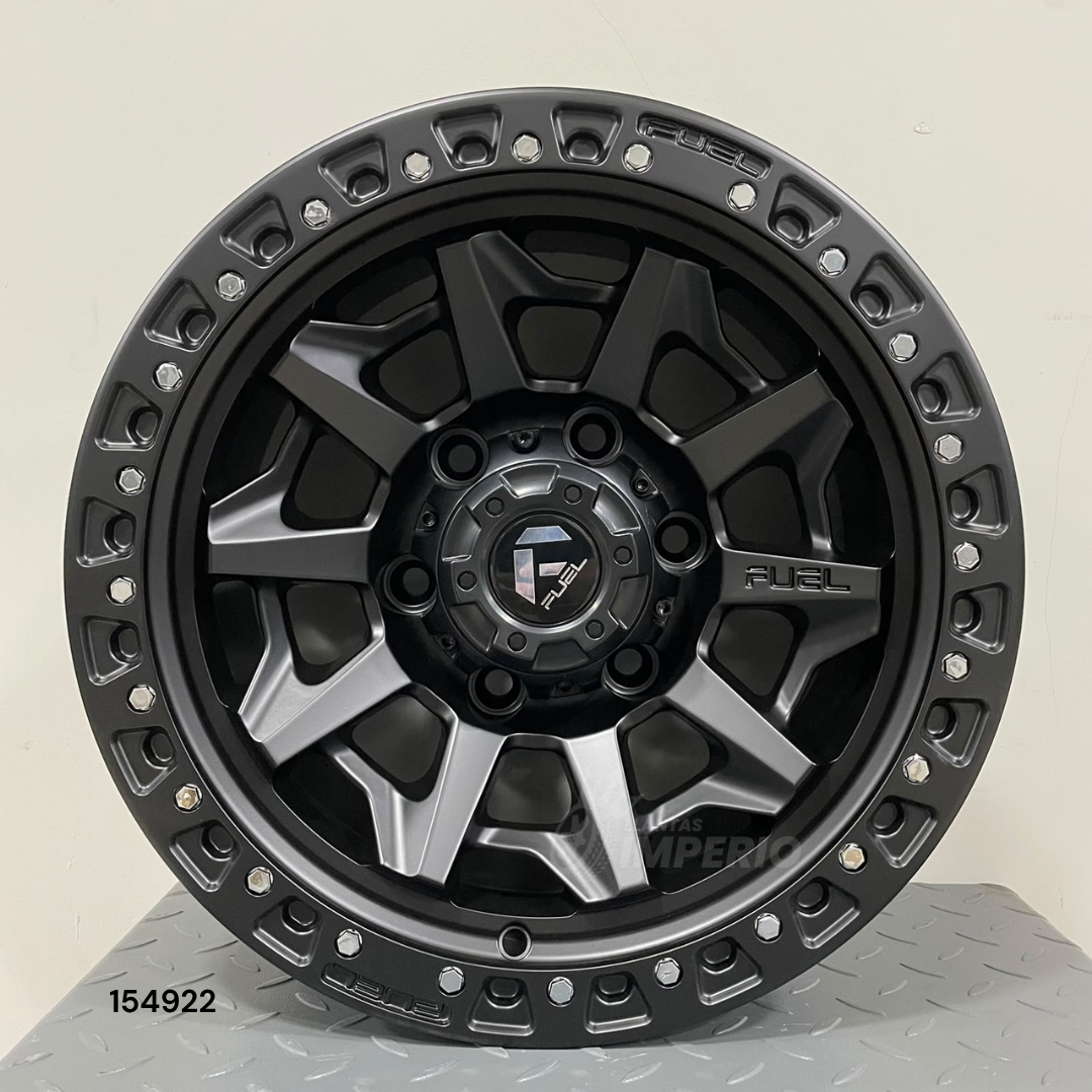 Rin FUEL MATE BLACK 15X8 6-139.7 - Llantas Imperio