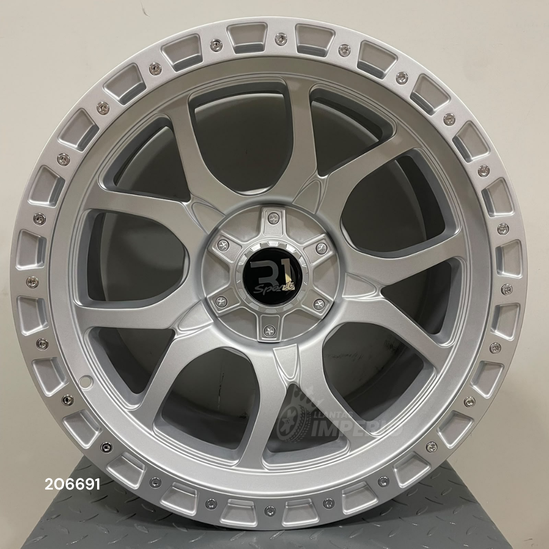 Rin R1 SPORT SILVER 20X10 6-135 - Llantas Imperio