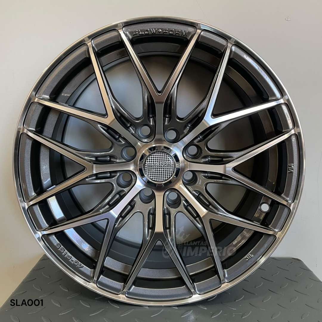 Rin SAXO TUNING GRAY POLISH SLA001 15X6.5 4-100/114.3 - Llantas Imperio