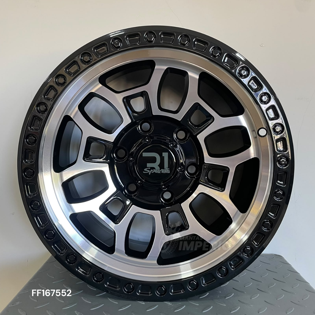 Rin R1 SPORT MACHINED FACE 16X8 6-139.7 - Llantas Imperio