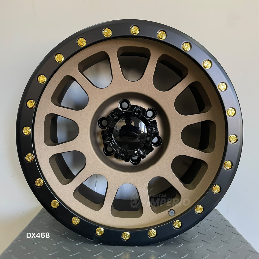 Rin SAXO DX468 SAND BRONZE BLACK LIP 17X9 6-135 - Llantas Imperio