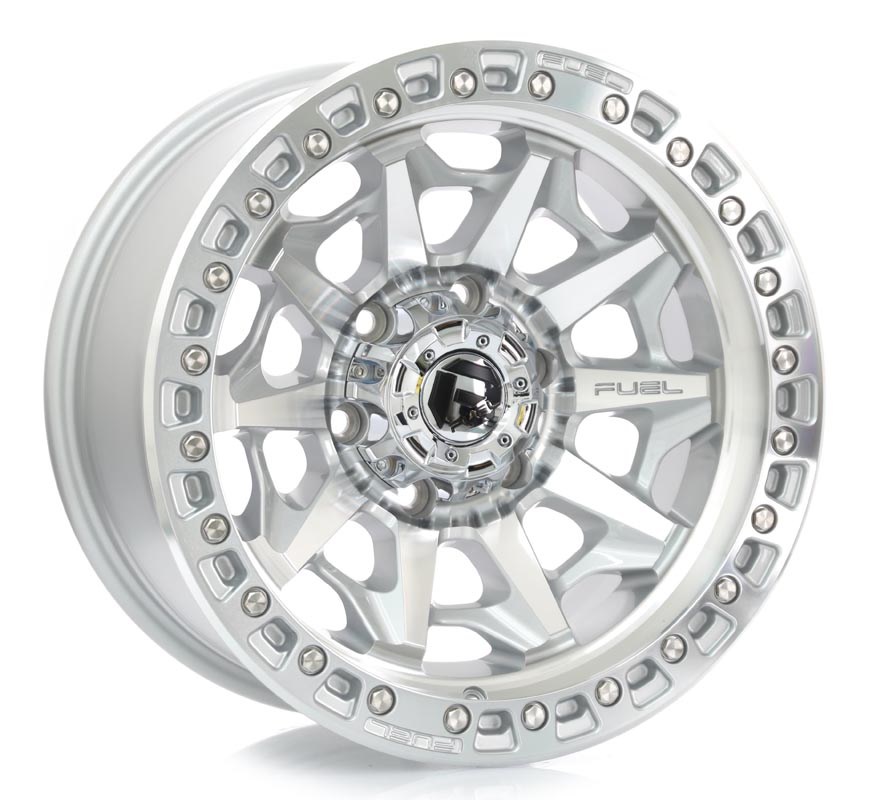 Rin D883 COVERT SILVER W/ MACHINED FACE 17X9 6-139.7 - Llantas Imperio