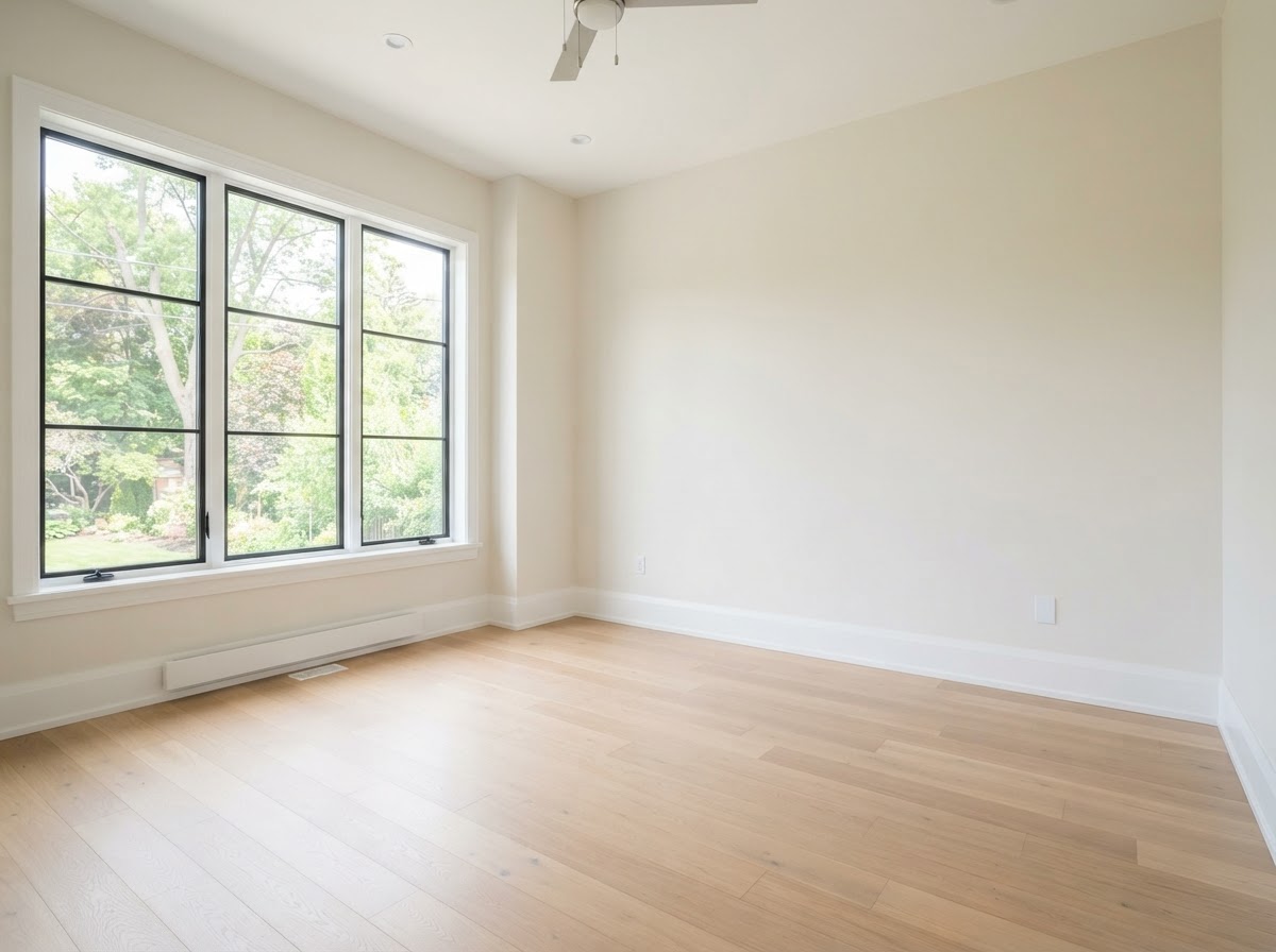 Interior house painting in a living room