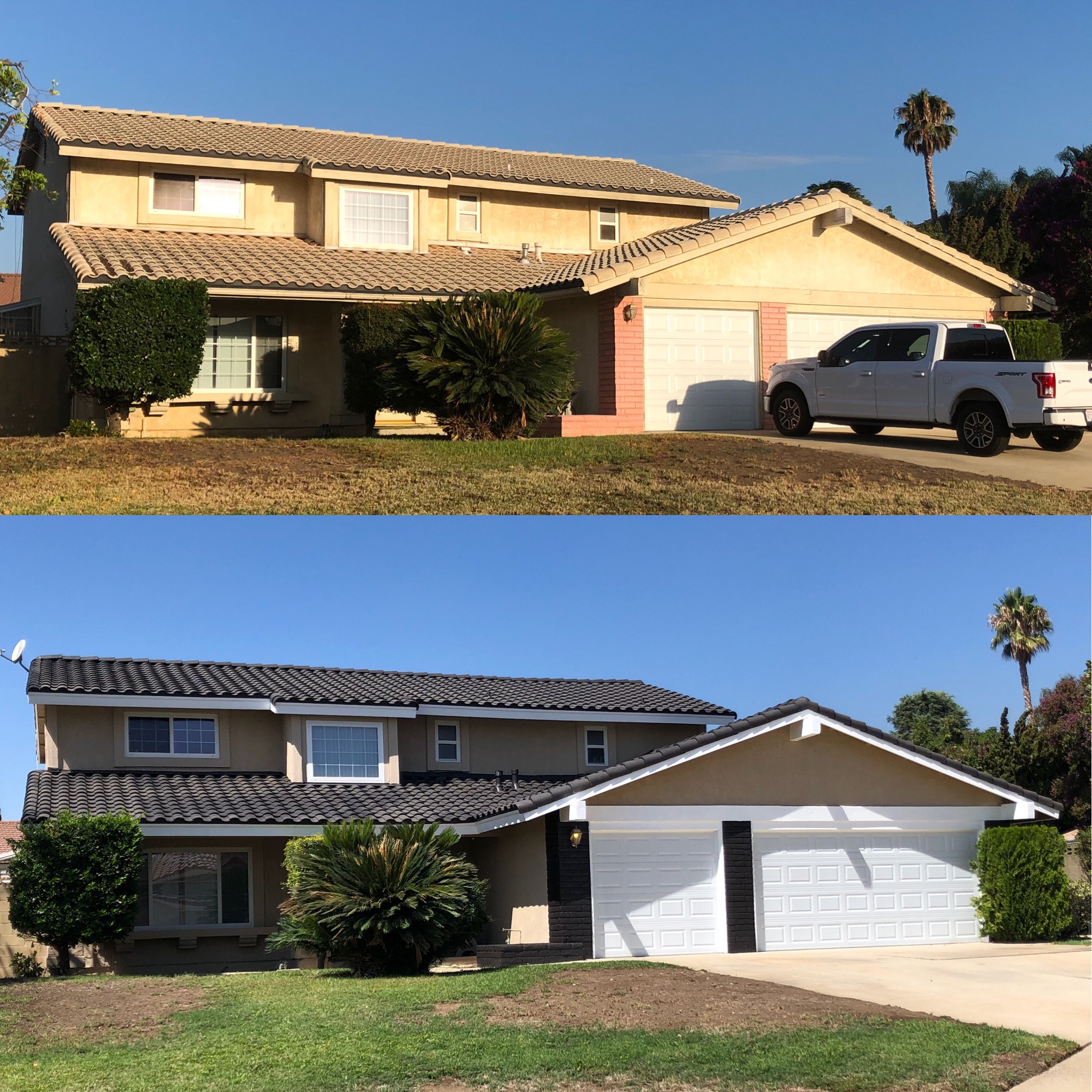 Two-Story Spanish Tile Roof Restoration