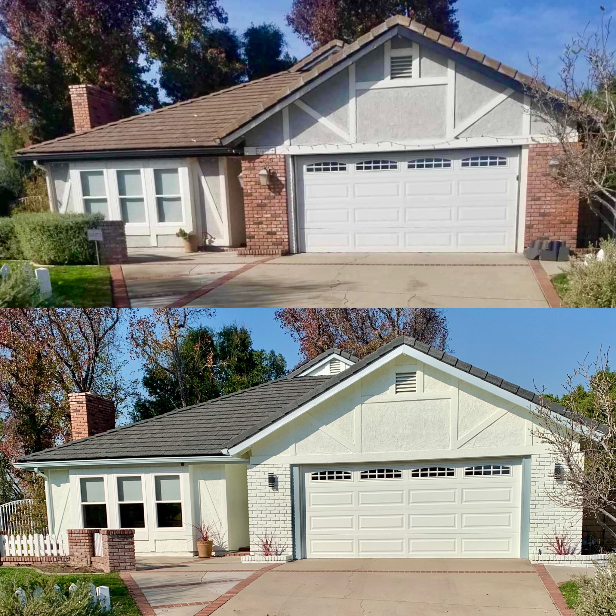 Ranch Exterior Painting & Charcoal Tile Roof Recolor