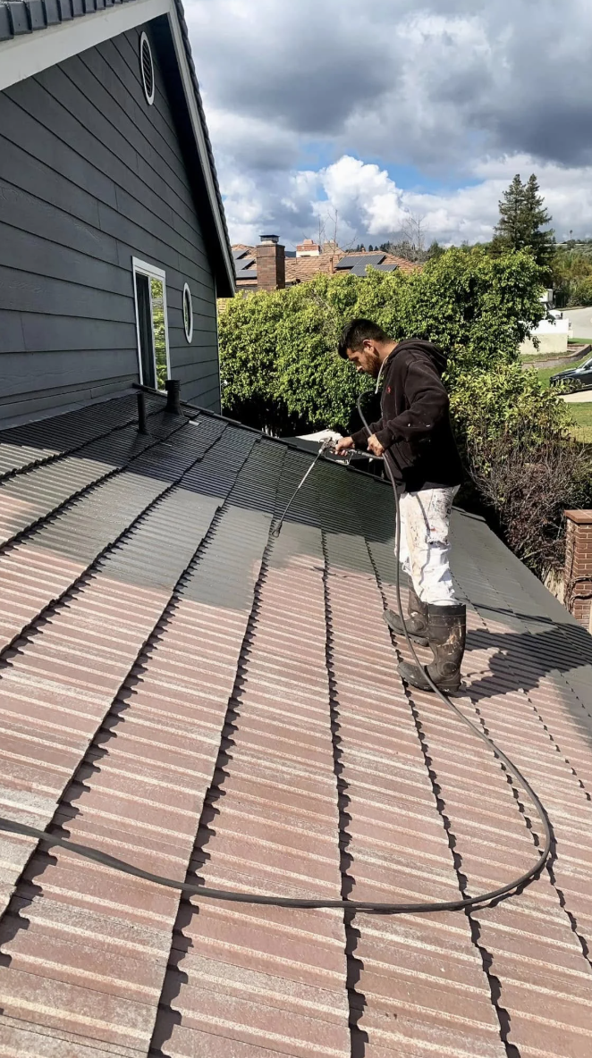 Aerial Tile Roof Spraying