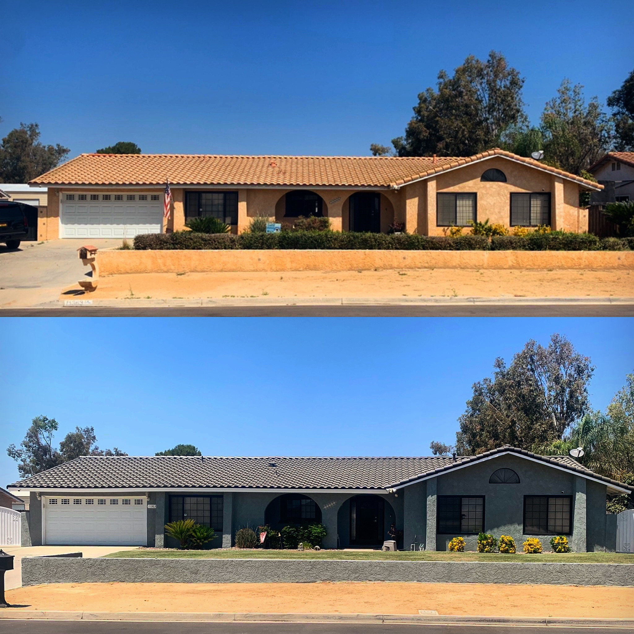 Full Exterior Repaint & Tile Roof Recolor