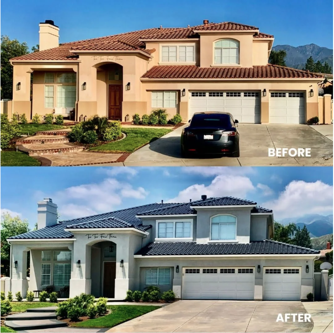 Before & After Roof Recolor