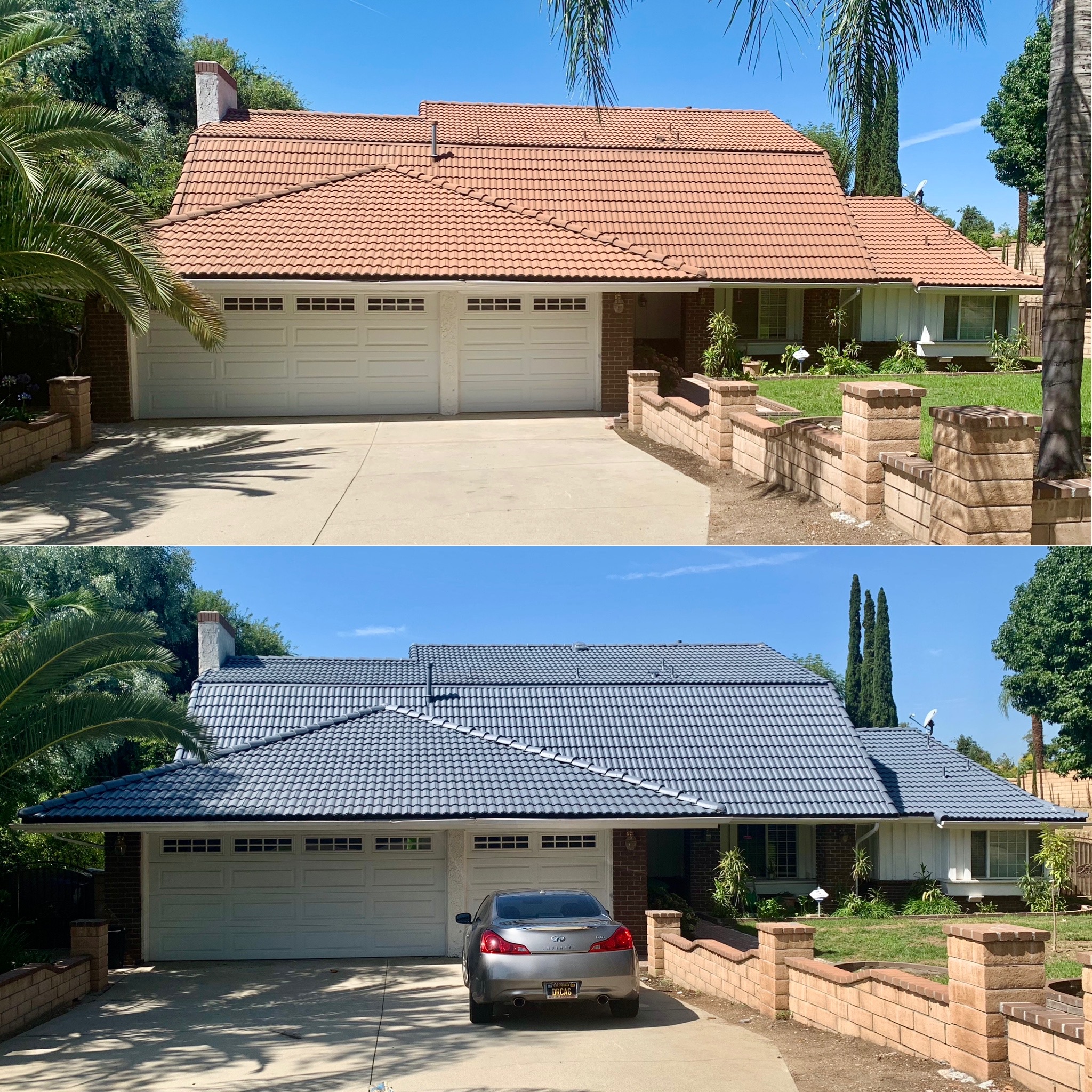 Slate Blue Tile Roof Transformation