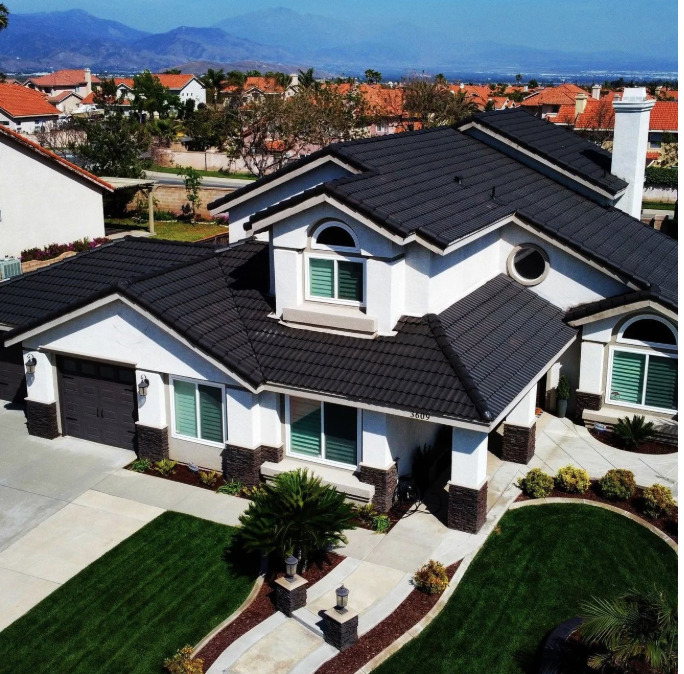 Dark Tile Roof Restoration