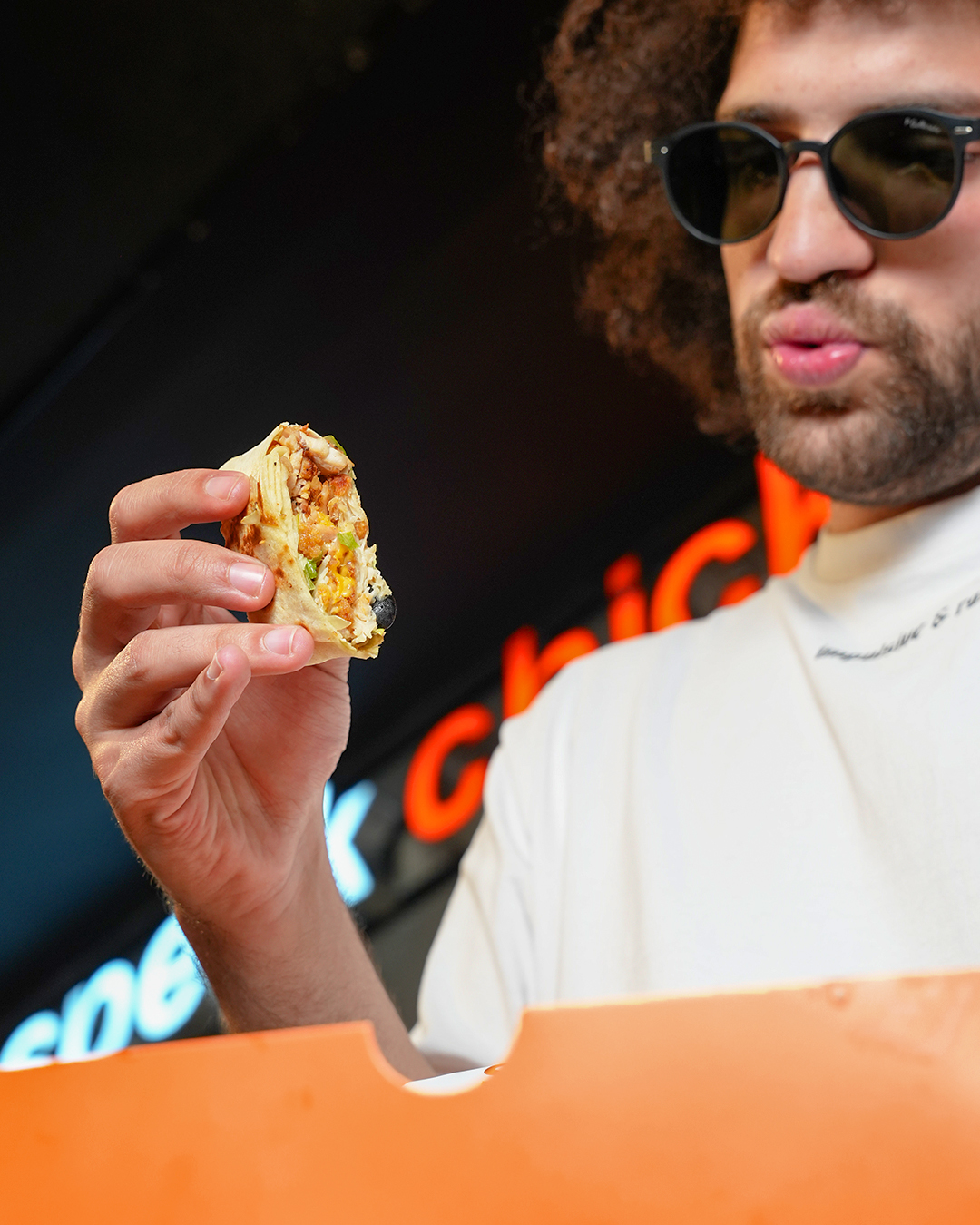 SHAWBERZ Fresh Shawarma Wrap Bite In-hand
