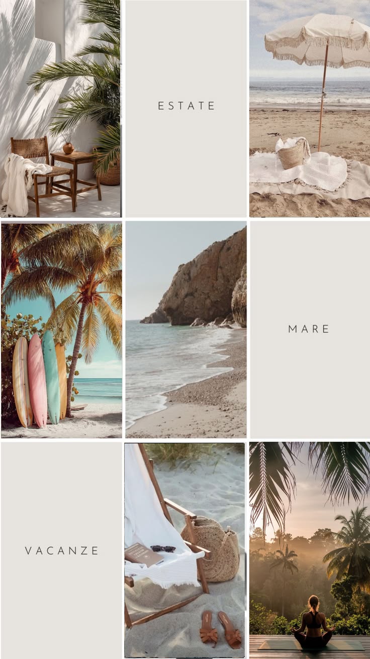 Island surfboards on tropical beach
