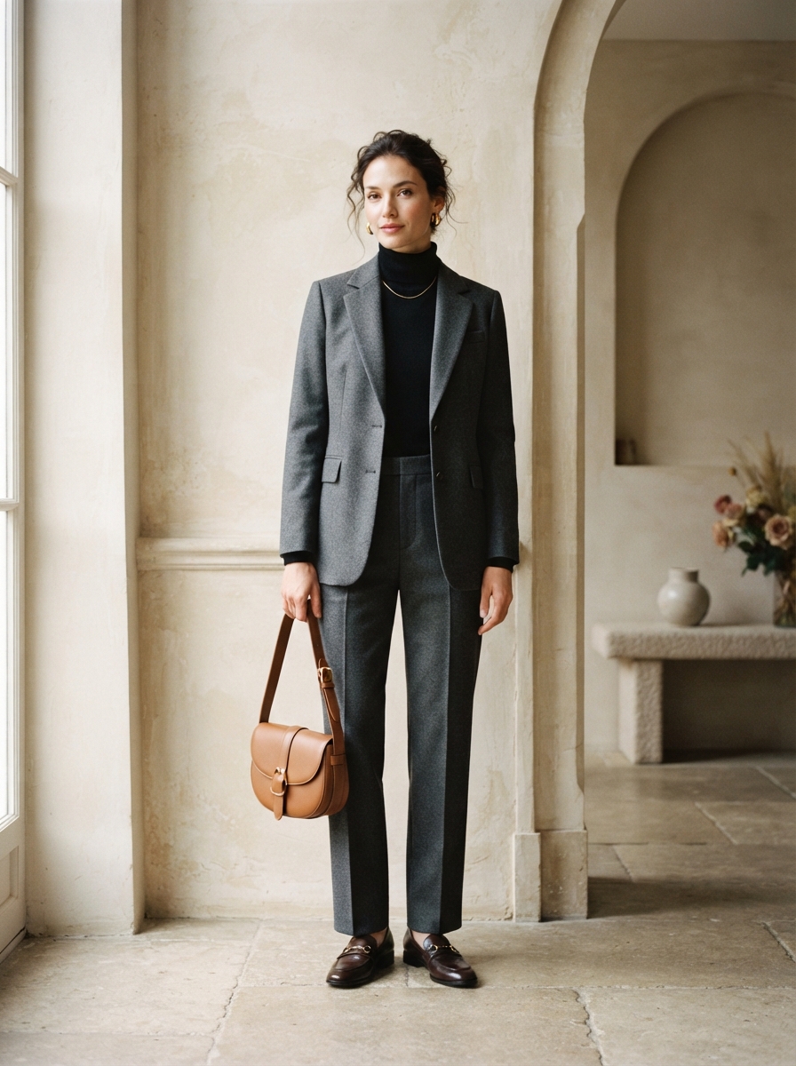 The Tailored Day — shoppable editorial look