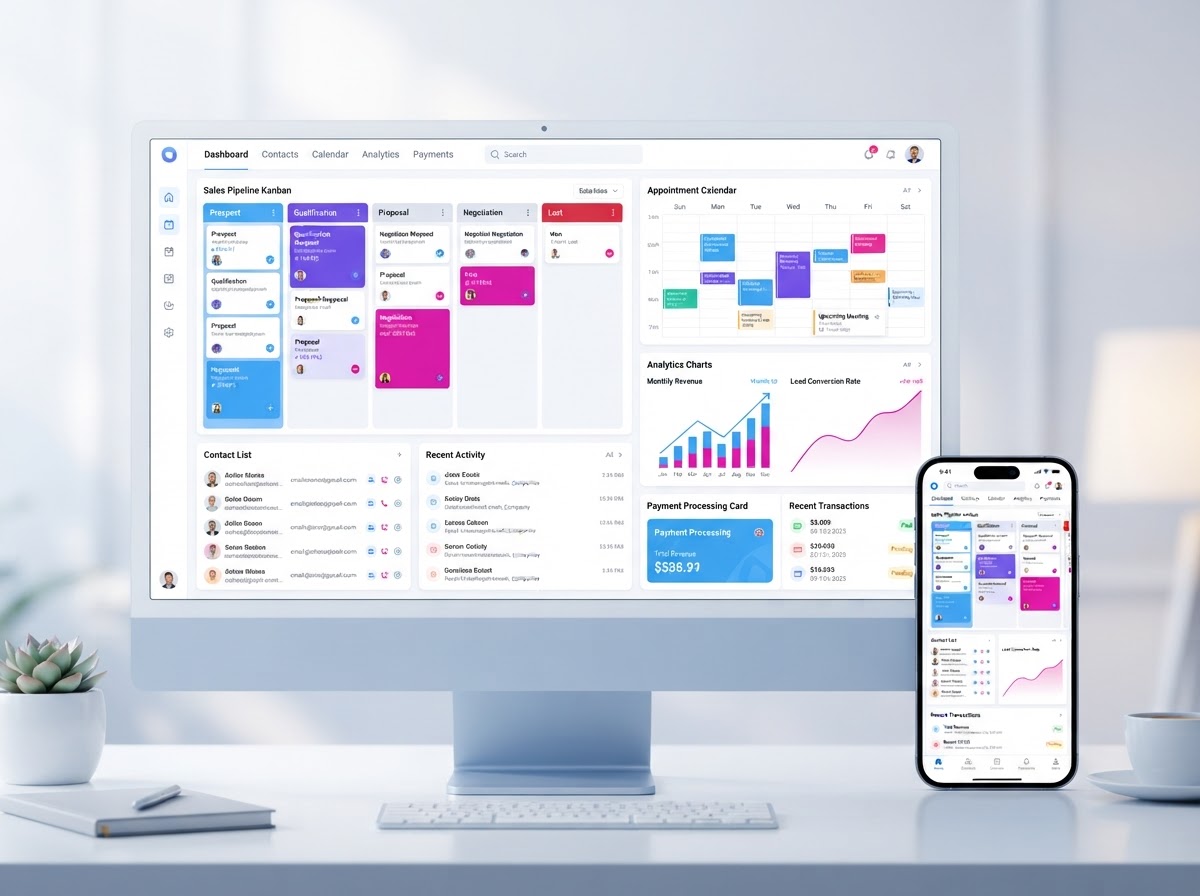 DigiAutomize DigiCRM all-in-one dashboard with pipelines