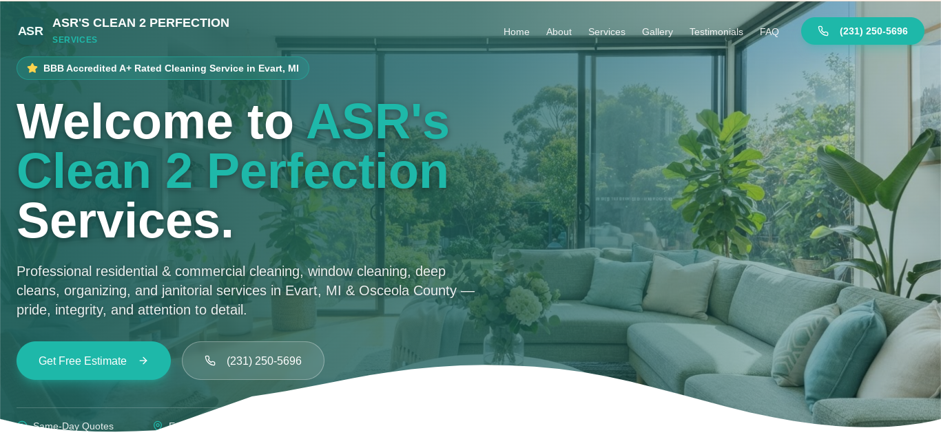 Residential & Commercial Cleaning custom DigiSite build