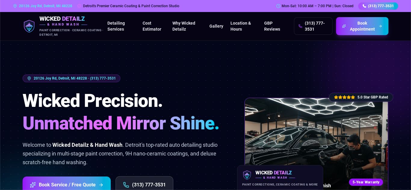 Auto Detailing & Ceramic Coating custom DigiSite build