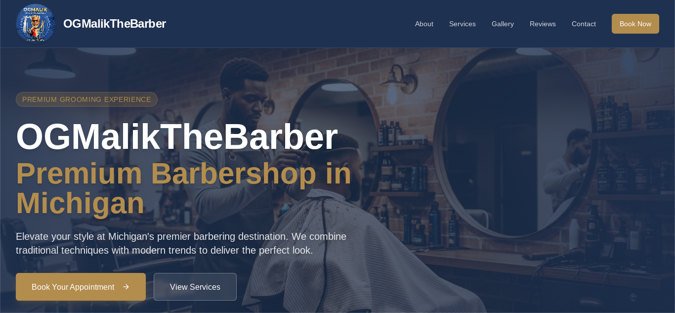 Barbershop & Men's Grooming custom DigiSite build