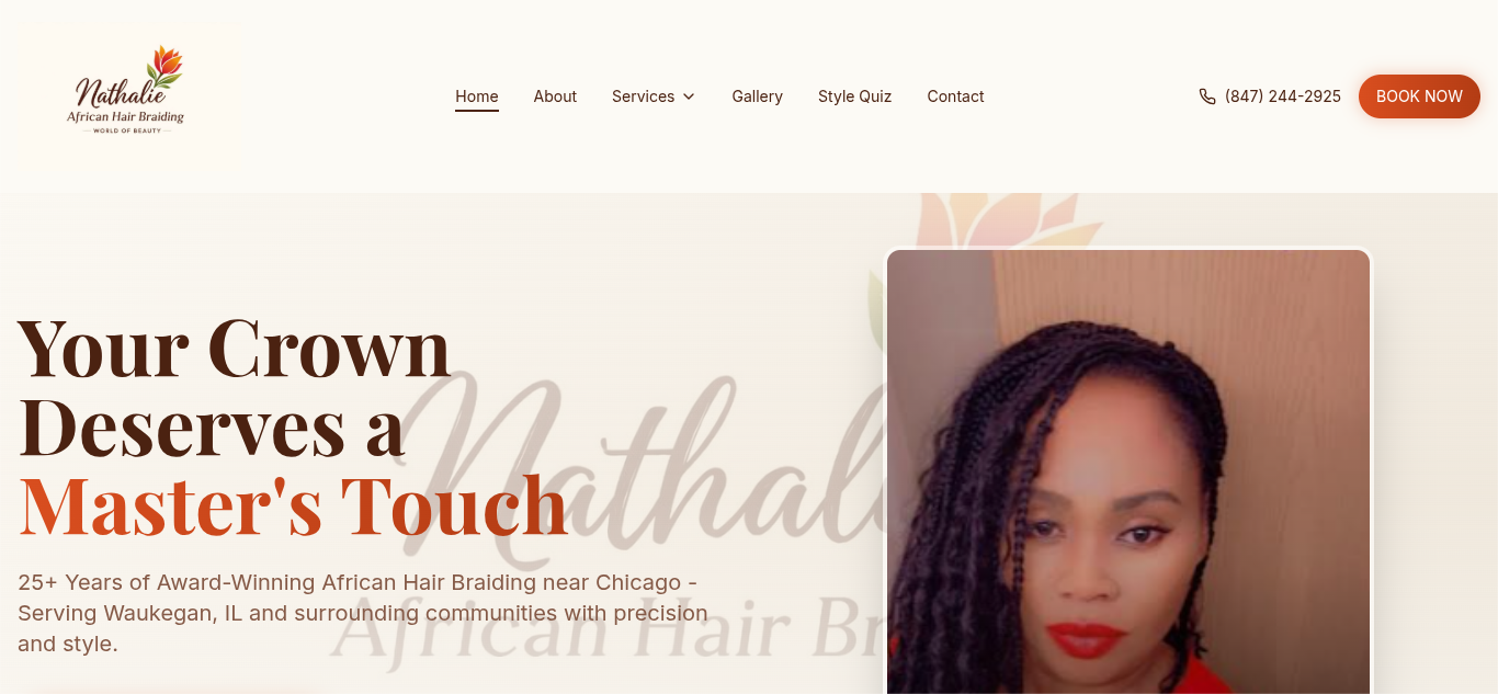 Hair Salon & Hair Braiding custom DigiSite build