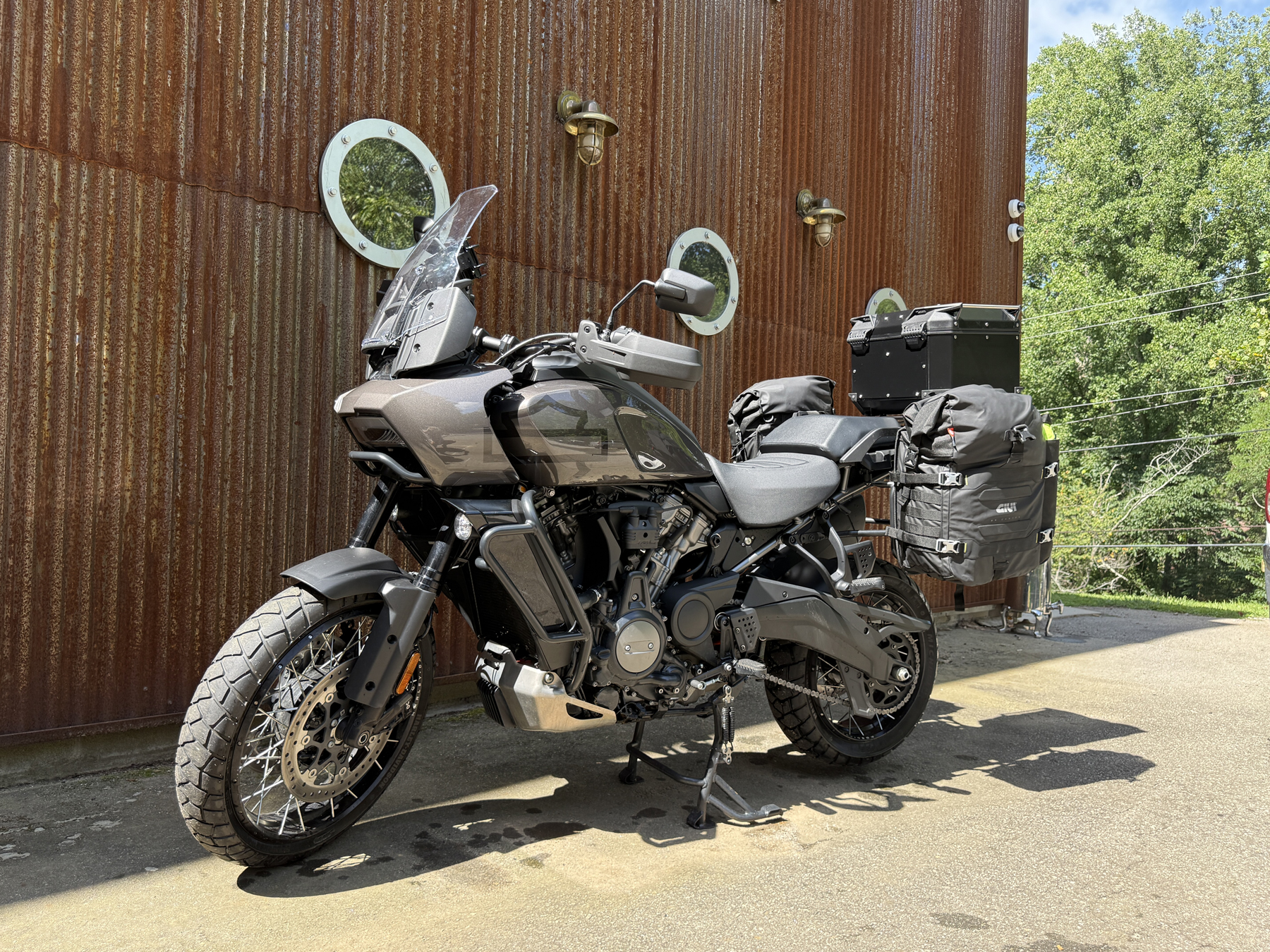 Harley-Davidson Pan America adventure motorcycle rental in Asheville, NC