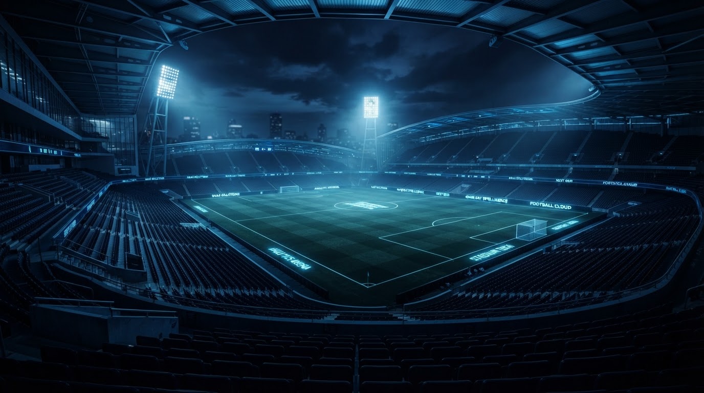 Moderner Fußballverein unter Flutlicht – professioneller digitaler Vereinsauftritt von SPERIVO