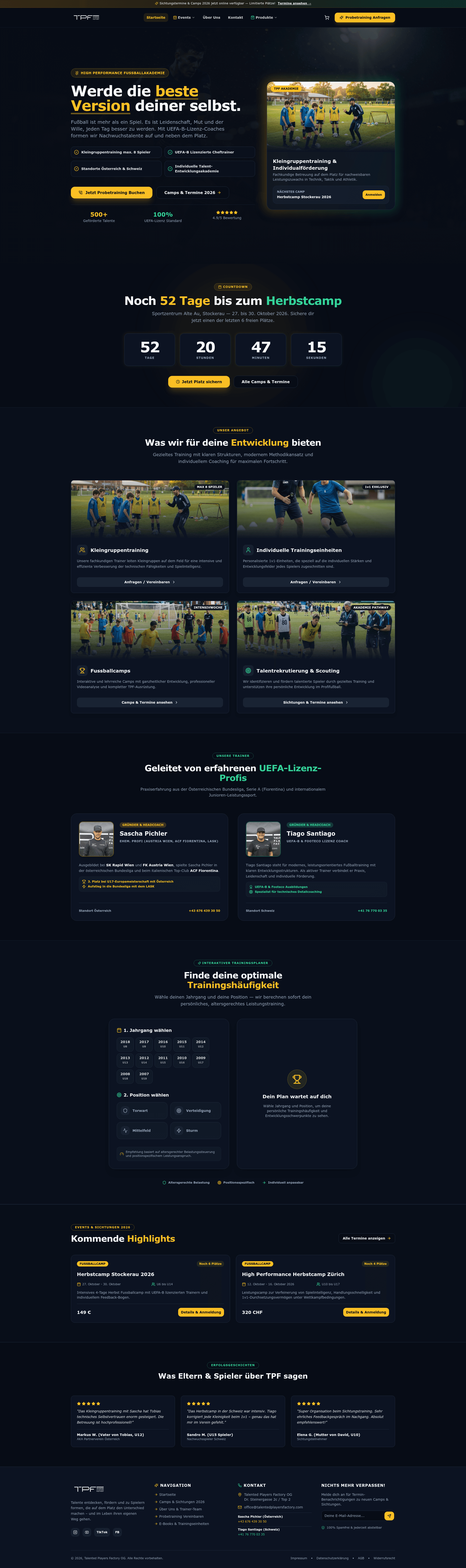 Moderne professionelle Unternehmenswebsite von SPERIVO