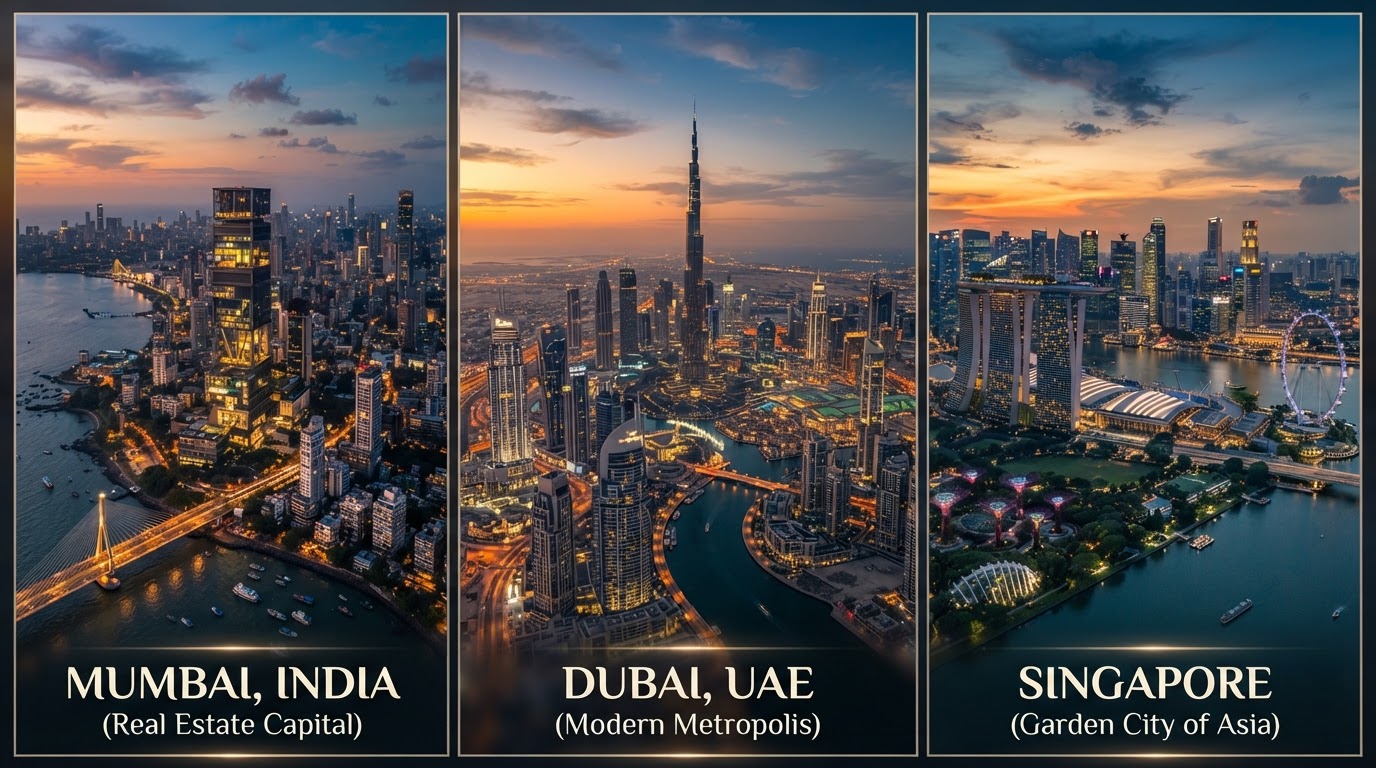 NRI Real Estate: India vs Dubai vs Singapore — Where to Invest?