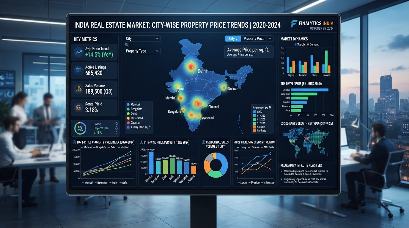 India Real Estate Price Trends 2026: City-Wise Data
