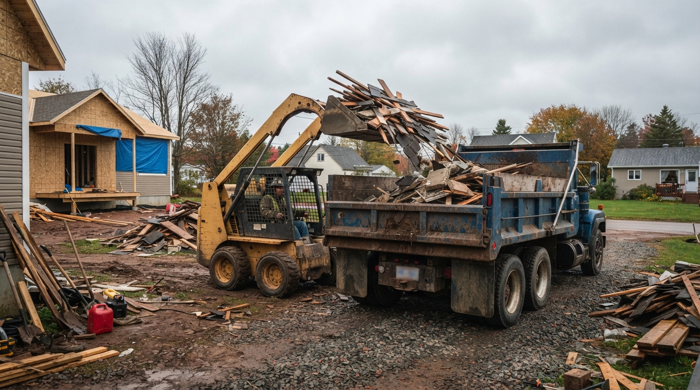 Bulldozing and land clearing by UPG Landscaping PEI