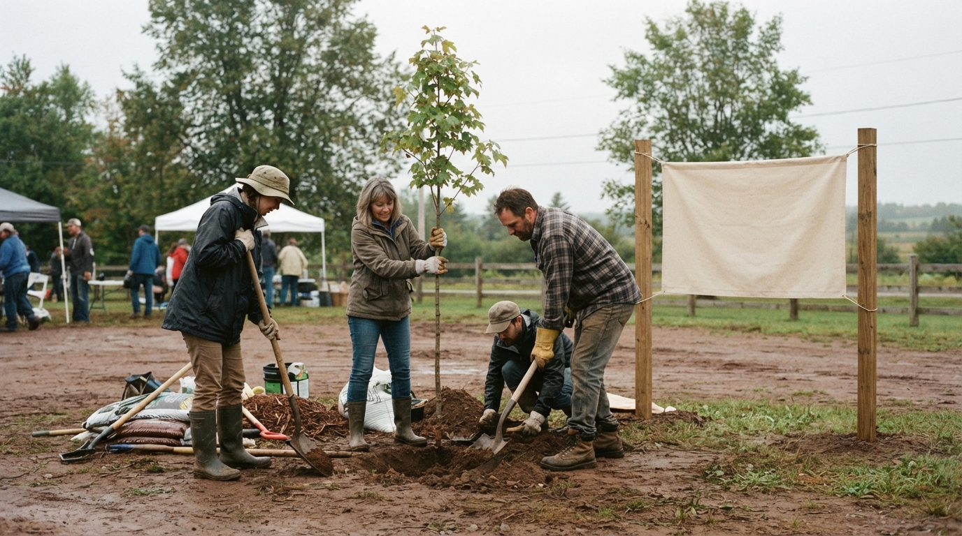 UPG Landscaping crew on a PEI job site