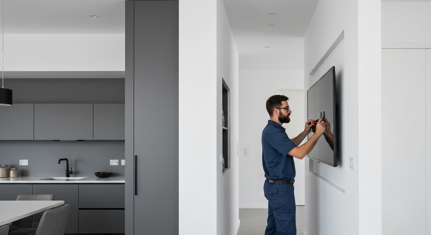 Maximum Technologies owner performing a professional TV installation