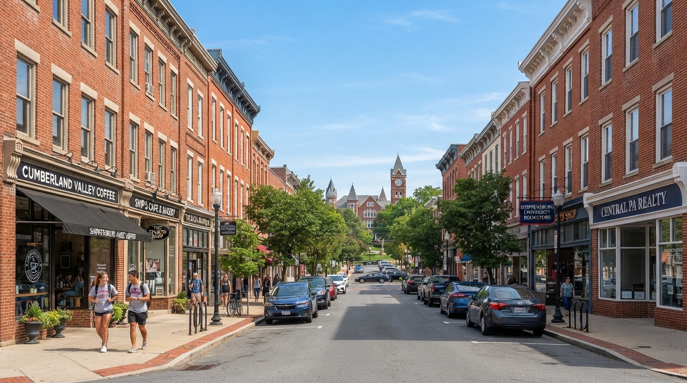 Commercial real estate in Shippensburg, Cumberland County, including neighborhood retail, mixed-use, office properties